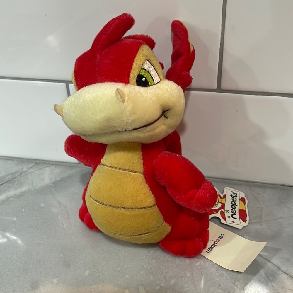 NWT Neopets Scorchio plushie red